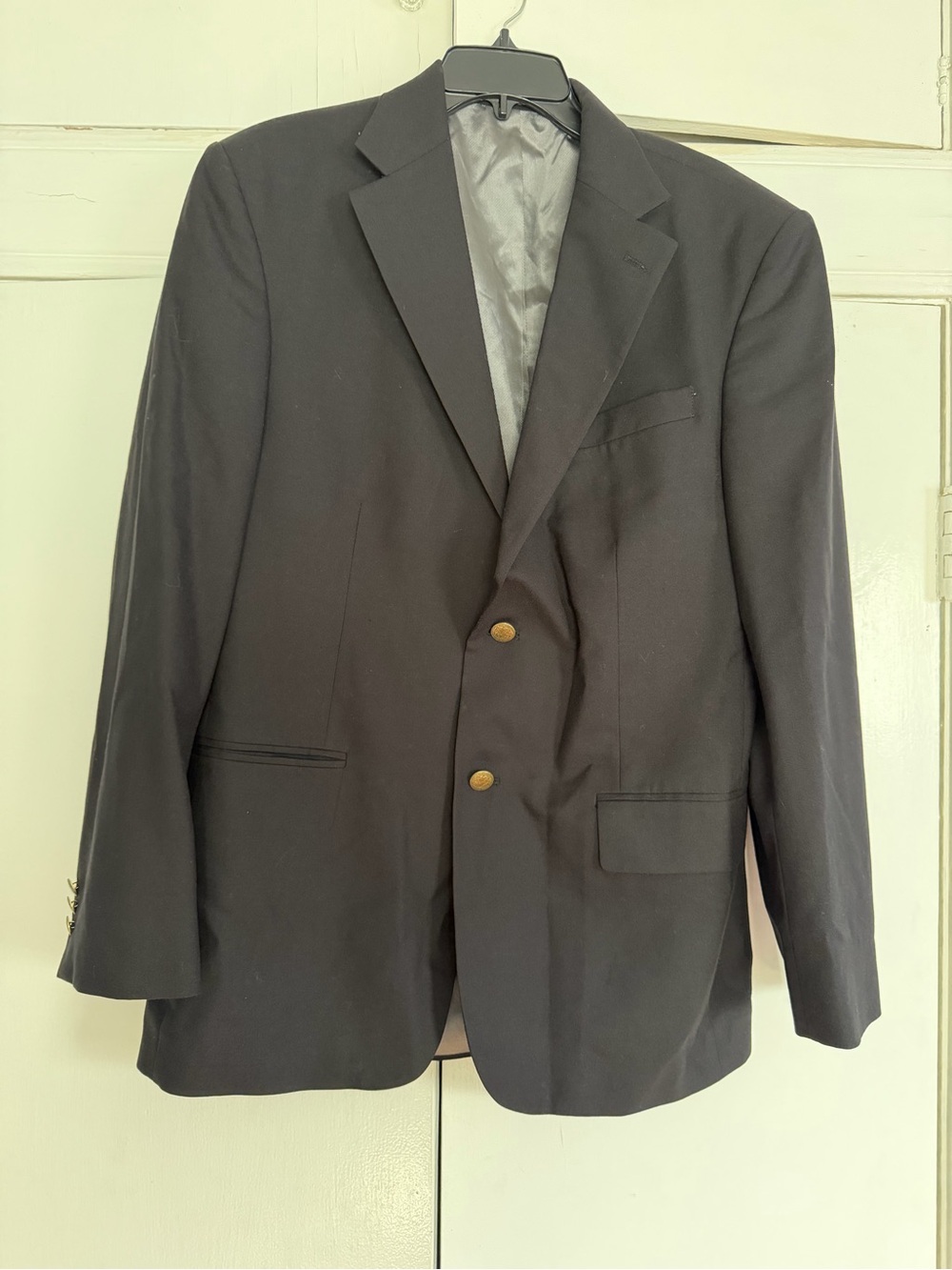 Oscar de la Renta Black Blazer with Brass Buttons